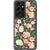 Galaxy S21 Ultra Peach Watercolor Flowers Clear Phone Case - The Urban Flair