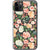 iPhone 11 Pro Max Peach Watercolor Flowers Clear Phone Case - The Urban Flair