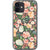 iPhone 12 Peach Watercolor Flowers Clear Phone Case - The Urban Flair