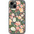 iPhone 13 Peach Watercolor Flowers Clear Phone Case - The Urban Flair