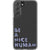 Periwinkle Be A Nice Human Clear Phone Case for your Galaxy S22 exclusively at The Urban Flair