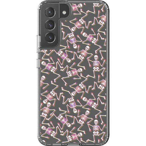 Pink Glitch Skeleton Clear Phone Case Galaxy S22 Plus exclusively offered by The Urban Flair