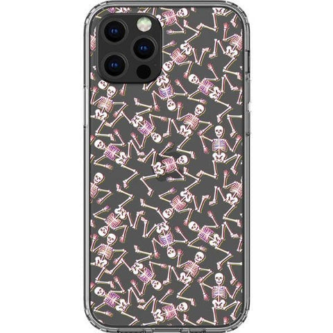 iPhone 13 Pro Pink Glitch Skeleton Clear Phone Case - The Urban Flair