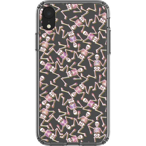 iPhone XR Pink Glitch Skeleton Clear Phone Case - The Urban Flair