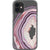 iPhone 12 Mini Pink Lilac Agate Geode Slice Clear Phone Case - The Urban Flair