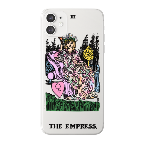 The Empress Psychedelic Aesthetic Tarot Card Clear Phone Case - The Urban Flair