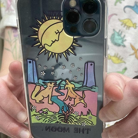 Psychedelic Aesthetic Tarot Card Clear Phone Case by The Urban Flair (Customer Feat)