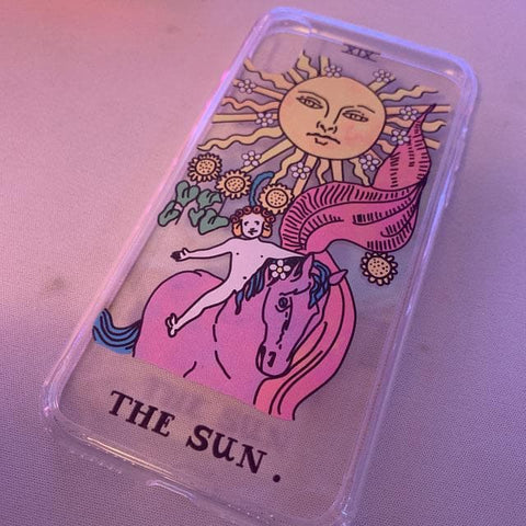 Psychedelic Aesthetic Tarot Card Clear Phone Case by The Urban Flair (Customer Feat)