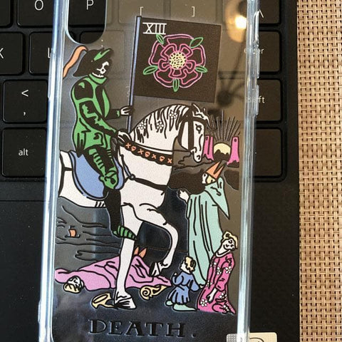 Psychedelic Aesthetic Tarot Card Clear Phone Case by The Urban Flair (Customer Feat)