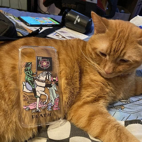 Psychedelic Aesthetic Tarot Card Clear Phone Case by The Urban Flair (Customer Feat)