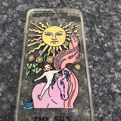 Psychedelic Aesthetic Tarot Card Clear Phone Case by The Urban Flair (Customer Feat)