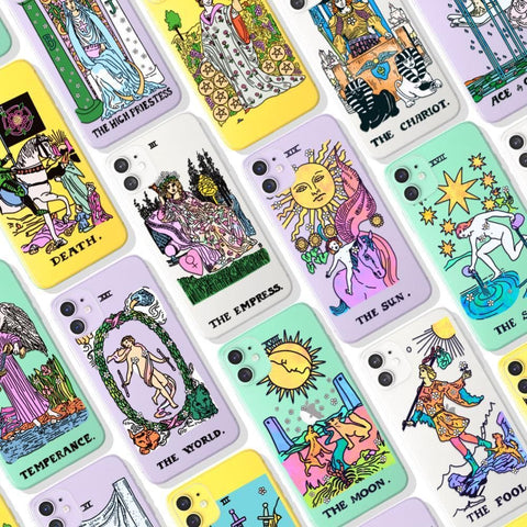 Psychedelic Aesthetic Tarot Card Clear Phone Case by The Urban Flair (Feat)