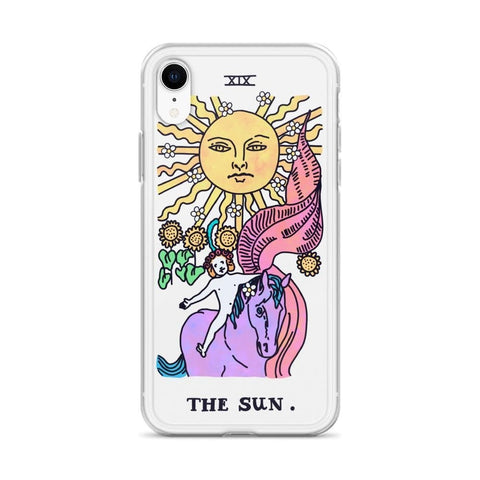 Psychedelic Aesthetic Tarot Card Clear Phone Case by The Urban Flair (Psychedelic Aesthetic Tarot Card Clear Phone Case iPhone XR The Sun exclusively at the Urban Flair!)