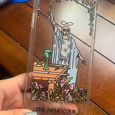 Psychedelic Aesthetic Tarot Card Clear Phone Case by The Urban Flair (Customer Feat)