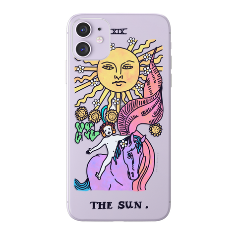 The Sun Psychedelic Aesthetic Tarot Card Clear Phone Case - The Urban Flair