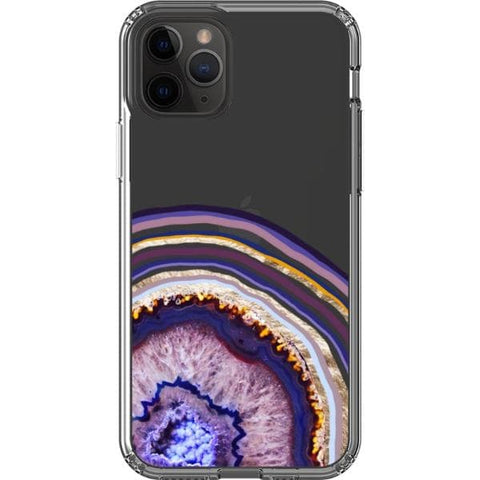 iPhone 11 Pro Purple Agate Slice Clear Phone Case - The Urban Flair