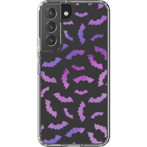 Purple Bats Clear Phone Case Galaxy S22 exclusively offered by The Urban Flair