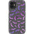 iPhone 12 Mini Purple Bats Clear Phone Case - The Urban Flair
