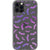 iPhone 13 Pro Purple Bats Clear Phone Case - The Urban Flair