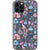 iPhone 13 Pro Purple Blue Mushrooms Clear Phone Case - The Urban Flair
