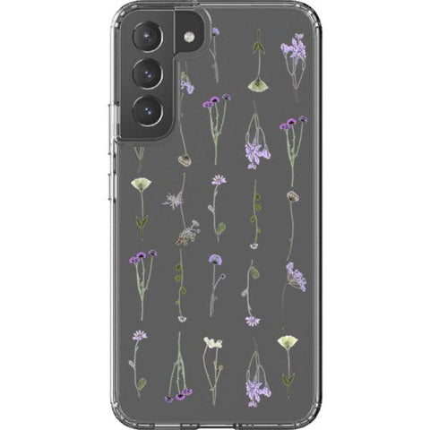 Purple Wild Flower Clear Phone Case for your Galaxy S22 Plus exclusively at The Urban Flair