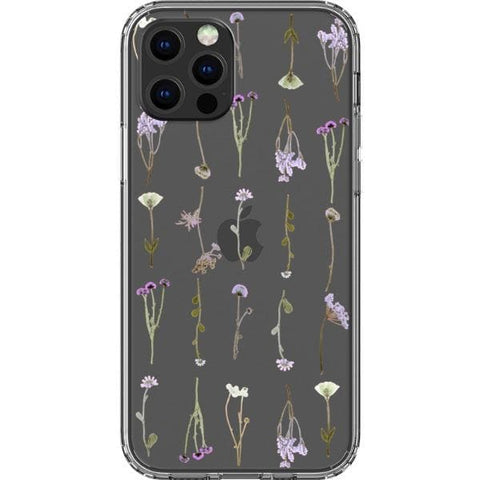 Purple Wild Flower Clear Phone Case for your iPhone 12 Pro exclusively at The Urban Flair