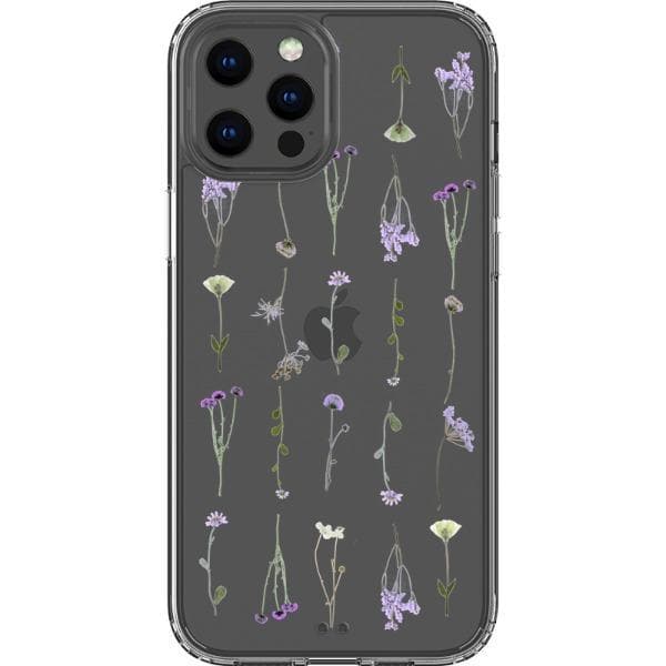Purple Wild Flower Clear Phone Case Purple Wild Flower Clear Phone Case