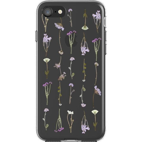 Purple Wild Flower Clear Phone Case for your iPhone SE (2020/2022) exclusively at The Urban Flair