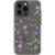 Purple Wild Pressed Flower Print Clear Phone Case iPhone 13 Pro exclusively offered by The Urban Flair