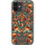 iPhone 12 Retro 70s Stitched Embroidery Print Clear Phone Case - The Urban Flair