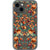 iPhone 13 Mini Retro 70s Stitched Embroidery Print Clear Phone Case - The Urban Flair