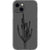 iPhone 13 Mini Retro Cactus Line Art Clear Phone Case - The Urban Flair