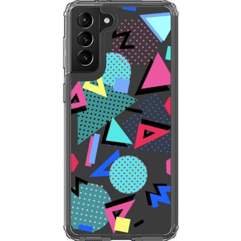 Retro Memphis Clear Phone Case for your Galaxy S21 exclusively at The Urban Flair
