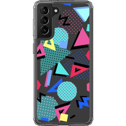 Retro Memphis Clear Phone Case for your Galaxy S21 Plus exclusively at The Urban Flair