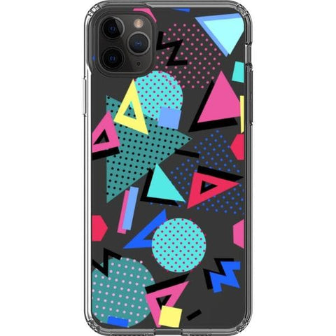 Retro Memphis Clear Phone Case for your iPhone 11 Pro Max exclusively at The Urban Flair