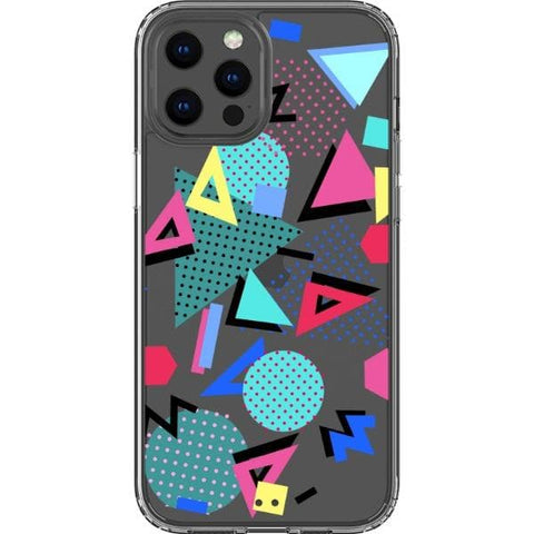 Retro Memphis Clear Phone Case for your iPhone 13 Pro Max exclusively at The Urban Flair