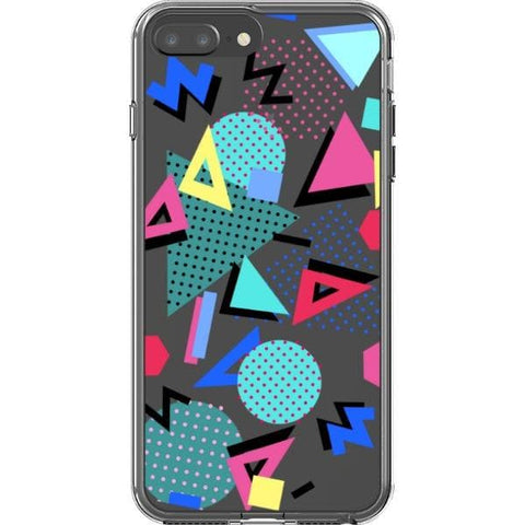 Retro Memphis Clear Phone Case for your iPhone 7 Plus/8 Plus exclusively at The Urban Flair