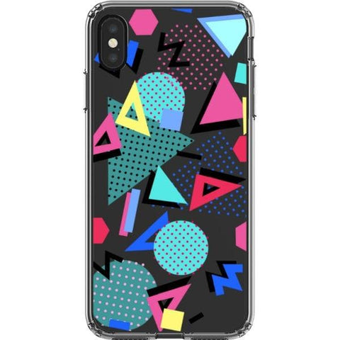 Retro Memphis Clear Phone Case for your iPhone XS Max exclusively at The Urban Flair