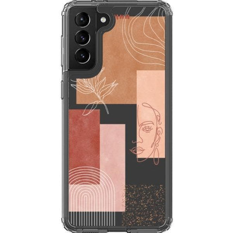 Rose Abstract Collage Clear Phone Case for your Galaxy S21 exclusively at The Urban Flair