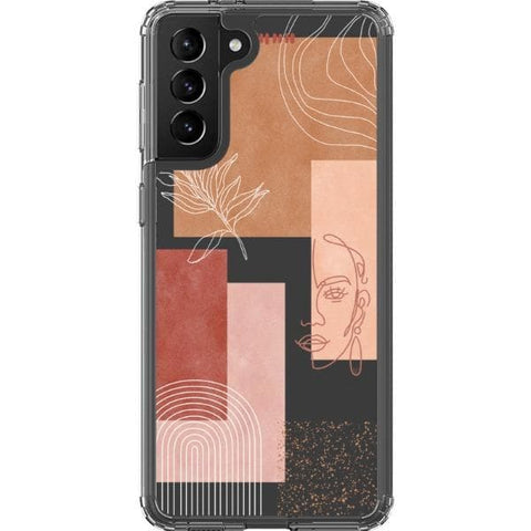 Rose Abstract Collage Clear Phone Case for your Galaxy S21 Plus exclusively at The Urban Flair