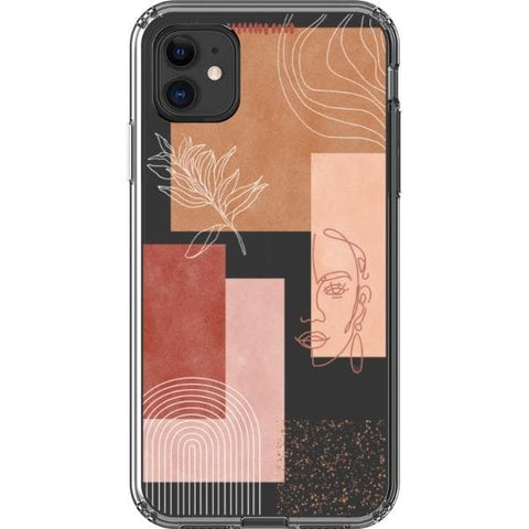 Rose Abstract Collage Clear Phone Case for your iPhone 11 exclusively at The Urban Flair