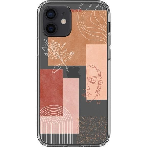 Rose Abstract Collage Clear Phone Case for your iPhone 12 exclusively at The Urban Flair