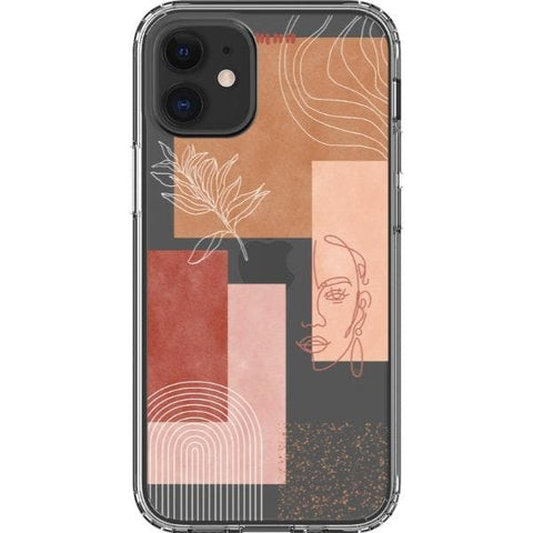 Rose Abstract Collage Clear Phone Case for your iPhone 12 Mini exclusively at The Urban Flair