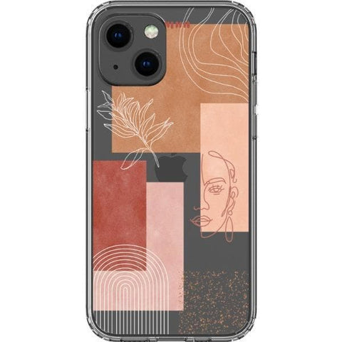Rose Abstract Collage Clear Phone Case for your iPhone 13 exclusively at The Urban Flair