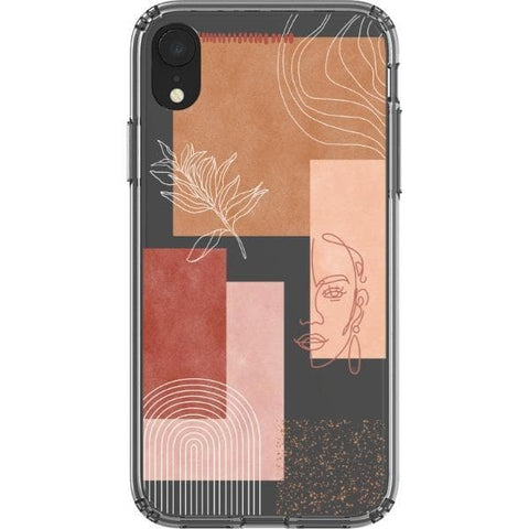 Rose Abstract Collage Clear Phone Case for your iPhone XR exclusively at The Urban Flair