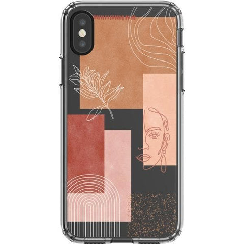 Rose Abstract Collage Clear Phone Case for your iPhone X/XS exclusively at The Urban Flair