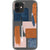 Rust Rose Navy Abstract Clear Phone Case for your iPhone 12 Mini exclusively at The Urban Flair