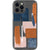 Rust Rose Navy Abstract Clear Phone Case for your iPhone 12 Pro Max exclusively at The Urban Flair