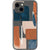 Rust Rose Navy Abstract Clear Phone Case for your iPhone 13 Mini exclusively at The Urban Flair
