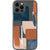 Rust Rose Navy Abstract Clear Phone Case for your iPhone 13 Pro Max exclusively at The Urban Flair